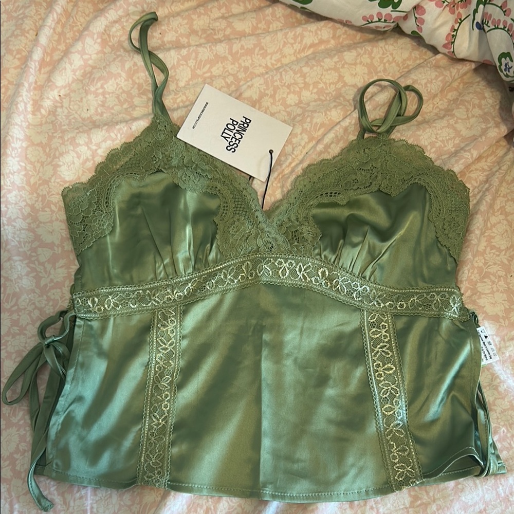 Satin lace cami princess Polly